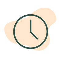 A clock indicated time saved while prepping food